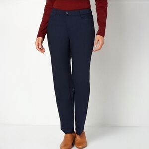 Christopher & Banks Navy Modern Fit Straight Leg Petite Trouser